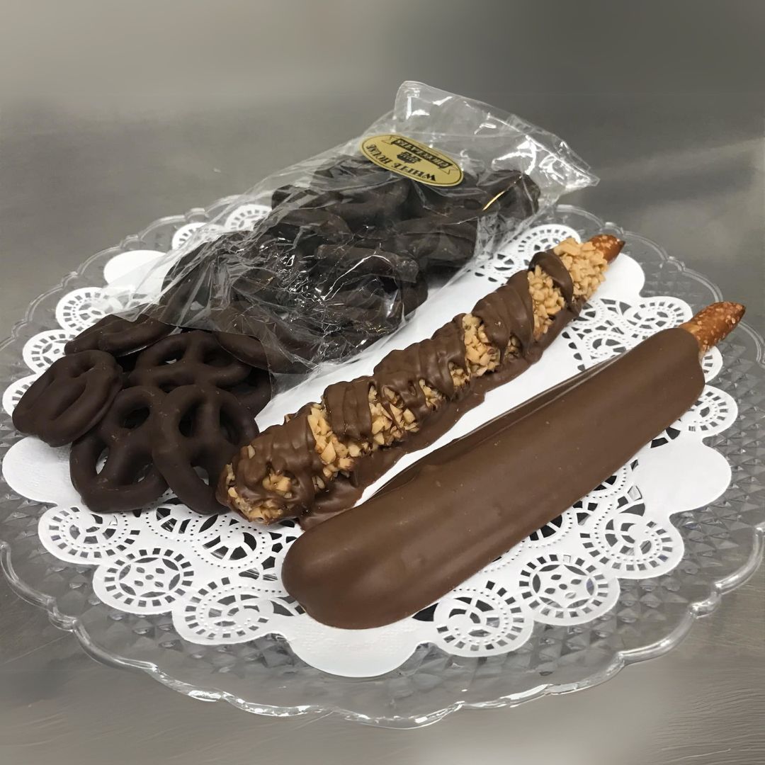 Assorted chocolate covered pretzels